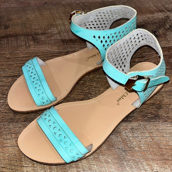 ModCloth x Chase & Chloe Aqua Sandals - Picture 5 of 15